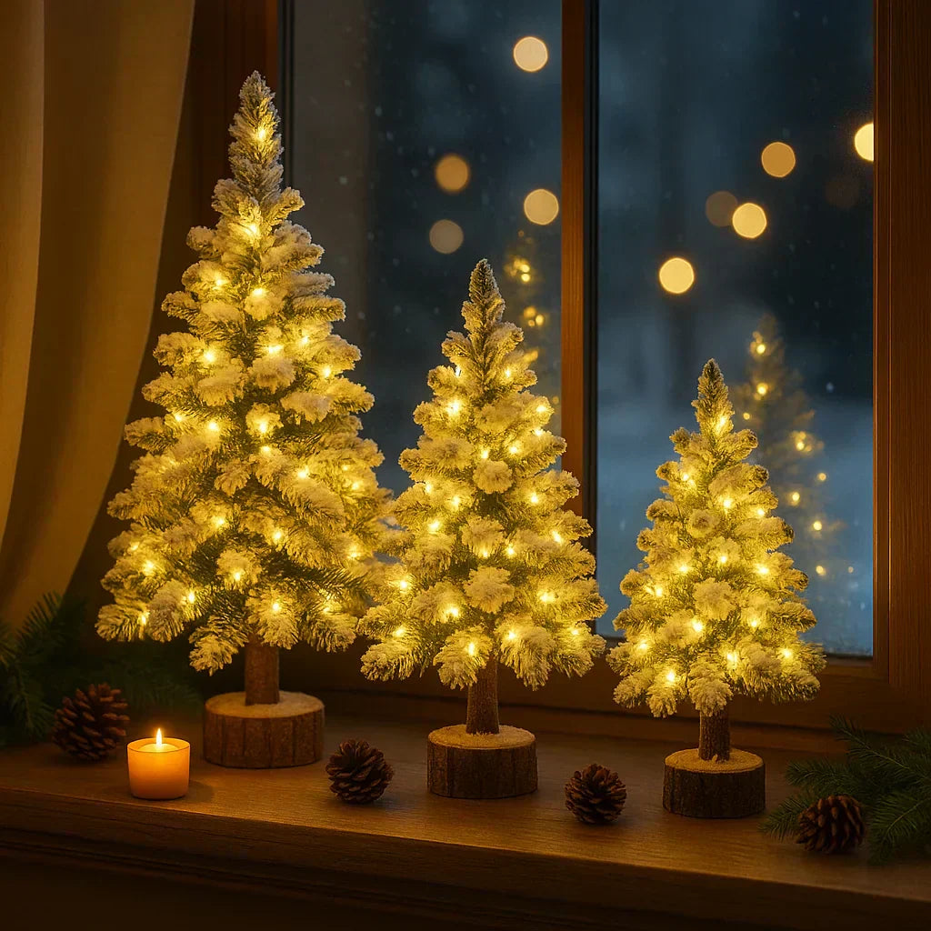 Snowy Glow Trees: this year's Christmas tree replacement